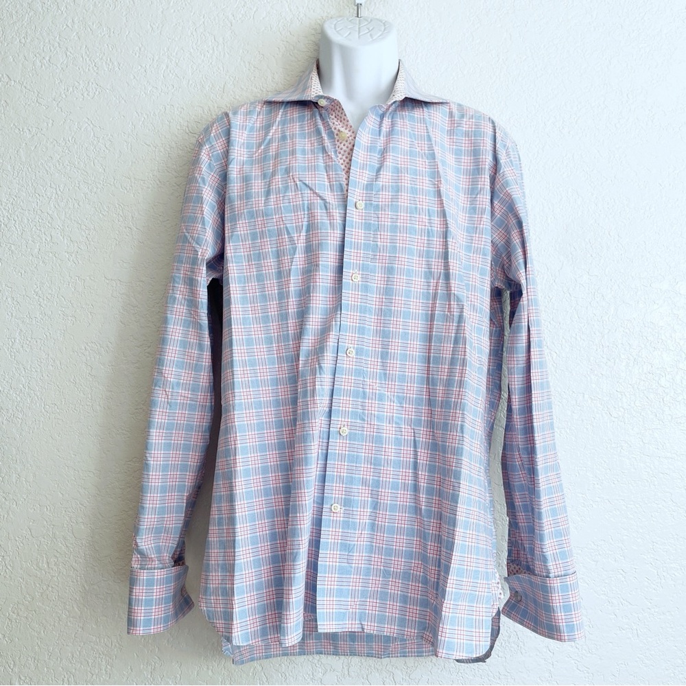 Ted Baker Endurance Ted's Classic Fit 16.5 Button Up Shirt Cuff Sleeve Cufflinks